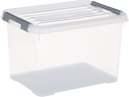 Transparante 20L Opbergdoos met Deksel - 40 x 29 x 25 cm