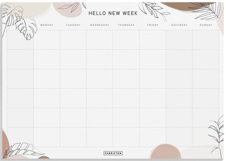 Fabrikten Weekplanner Terra - A4 - Engels - Familieplanner