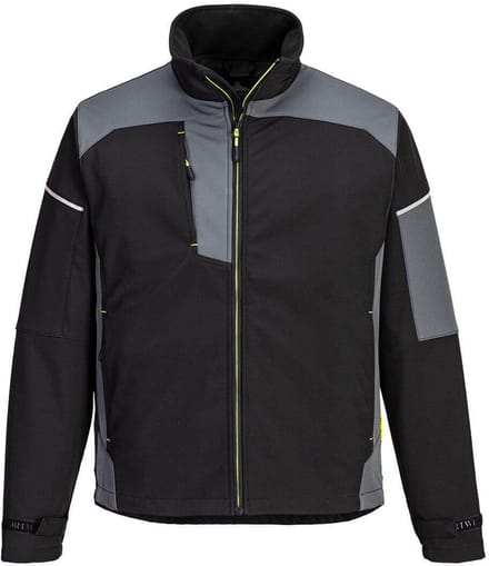 Portwest PW3 SOFTSHELL JACK (3L) PW378 - Zwart/Grijs - M