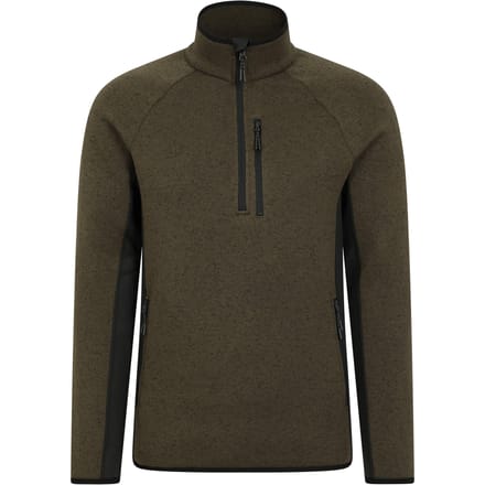 Mountain Warehouse Heren Treston Fleece Top (Kaki Groen)
