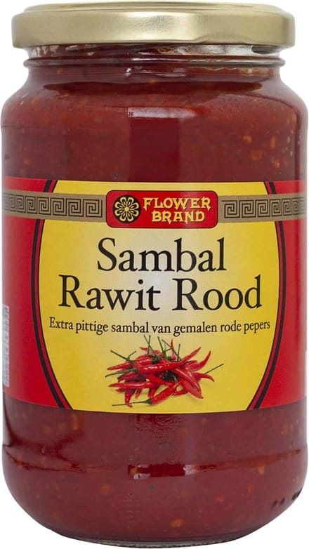 Flowerbrand | 6 x Sambal Rawit Rood 200 gram | extra pittig
