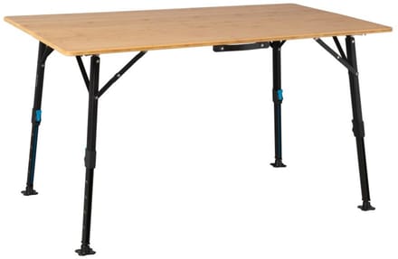 Defa Bamboe Tafel - Campingtafel - Bamboe blad 120x72 cm - Aluminium onderstel - Verstelbare poten