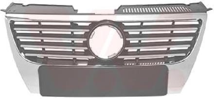 Volkswagen Passat, 2005 - 2010 - grille, sierlijsten, chrome, voor embleem van 150 mm