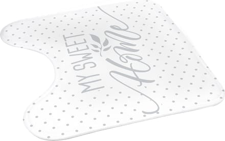 Toiletmat 45x45cm microfiber home grijs
