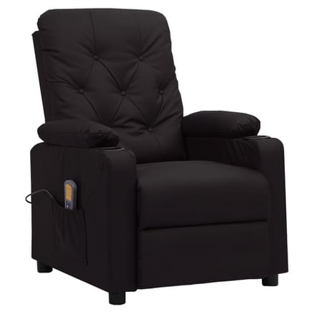 vidaXL - Massagestoel - kunstleer - zwart