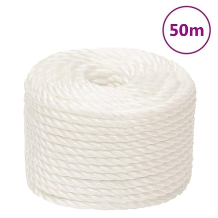 vidaXL - Werktouw - 16 - mm - 50 - m - polypropeen - wit