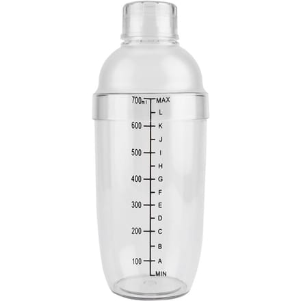 Lekvrije Transparante PC Hars Cocktail Shaker Mixer met Maatstreep Bar Tool(700ml) white
