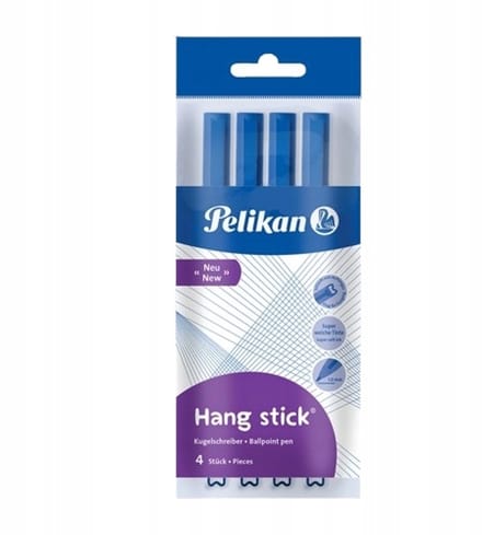 Pelikan Hang Stick Blauwe Pennen - 4 Stuks