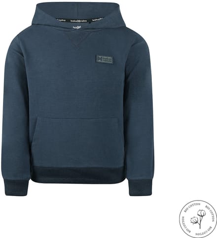 Koko Noko - Bio Cotton - Sweater met capuchon en rits - Jongens - Navy - Maat 98