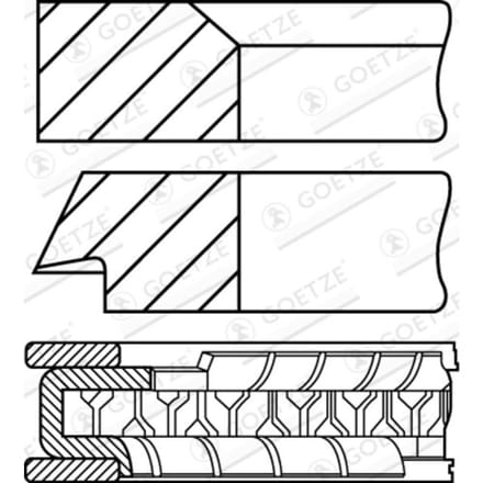 Goetze Engine Zuigerveer onderdelen set GOETZE 08-305000-10