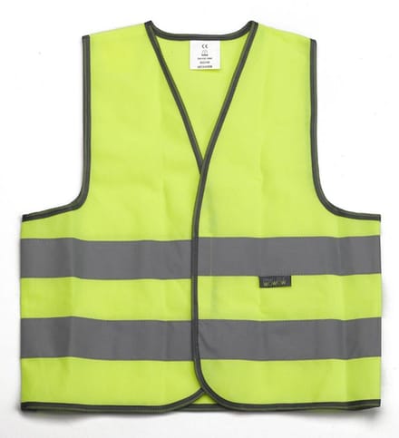 Wowow Mesh Gilet veiligheidshesje kind ( 6 - 12 jaar ) - geel  Maat L