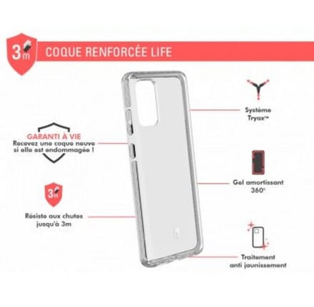 Force Case, Hoesje geschikt voor Samsung Galaxy S20 Plus - LIFE Versterkt, Transparant