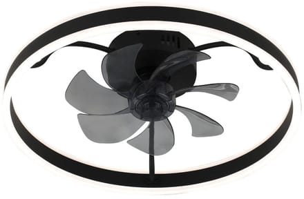 Rabalux - Plafondlamp met ventilator - 40W - Zwart, Fanfy