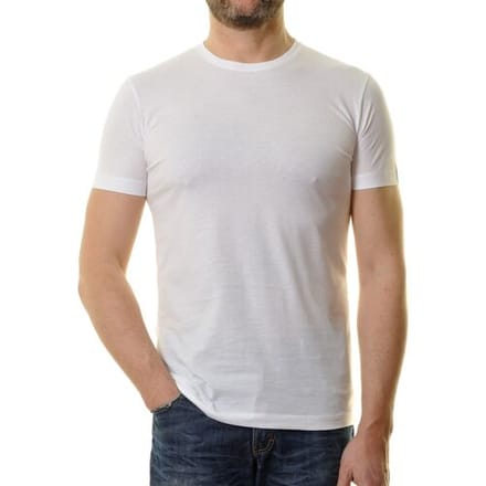 Ragman T-Shirt Round Neck Uni Bodyfit Wit / male