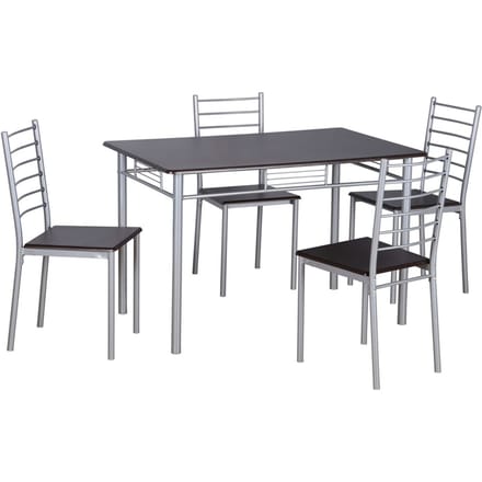 FurniStyle Eetkamerset 5-delig Kassiani - Eettafel Met 4 Stoelen