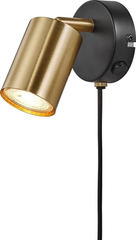 Nordlux Explore-wandlamp-GU10-messing/zwart