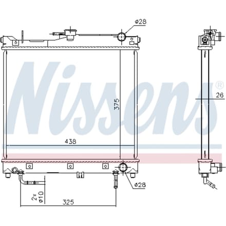 Radiator, motorkoeling NISSENS 641753