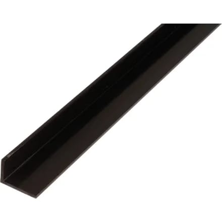 Alberts Hoekprofiel - Pvc Zwart - 40x10x2mm 2,6m