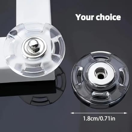 1 Paar Plastic Transparante Onzichtbare Knopen Drukknopen Jas Drukknopen Kleding Accessoires Anti-Blootstelling Knoppen