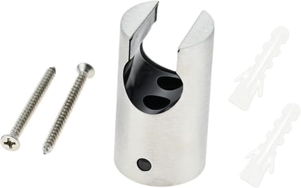 Douchekophouder - Handdouche houder - Douchen - Roestvrij staal - 5x4 cm - Zilver