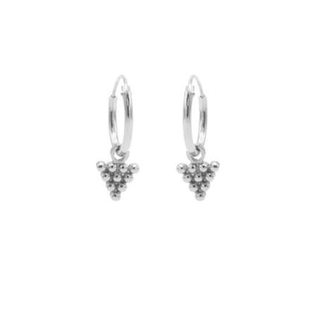 Karma symbols Oorring 10 dots grapes zilver M2915