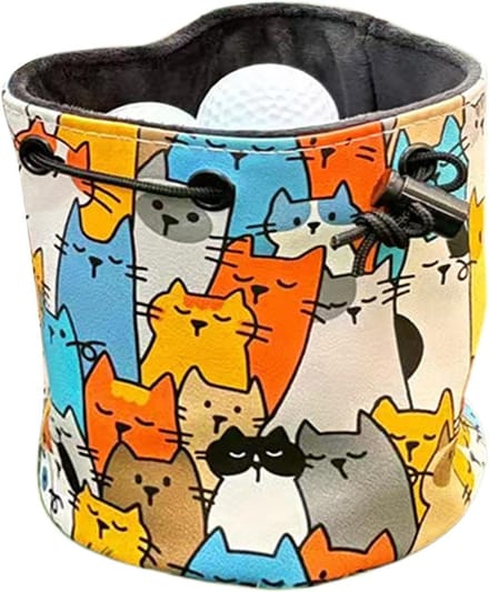 Golftas Accessoires - Ballen Houder - Golf Oefening - Waterdicht PU Leer - 16x14x6 cm - A