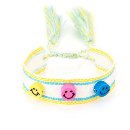 Bijoutheek Armband 3 smileys Geel/wit Geel JE13592