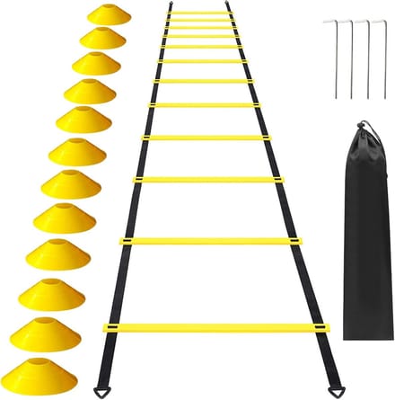 Trainingsladder Set - Snelheidsladder Voetbal - Agility Training - 12 Rungs 6 Meter - 53 x 18 x 10 cm