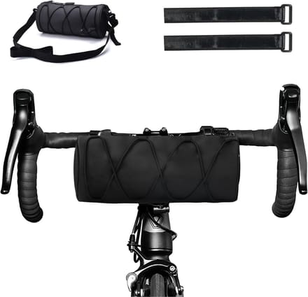 CLVP® Stuurtas Fiets - Enkele Fietstas Afneembaar - Zwart