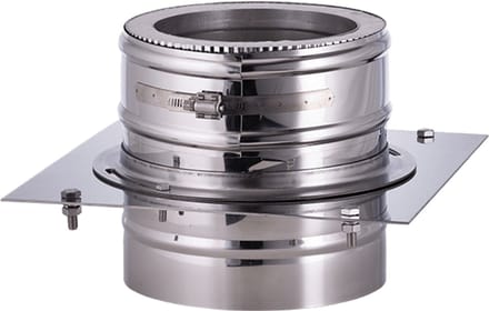 Bevestigingsplaat voor gevelmontage Ø 200/150mm 0,5mm RVS.