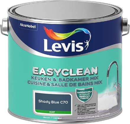 Levis - Easyclean Keuken & Badkamer Mix - Shady Blue C70 - Mengverf - 2,5 L