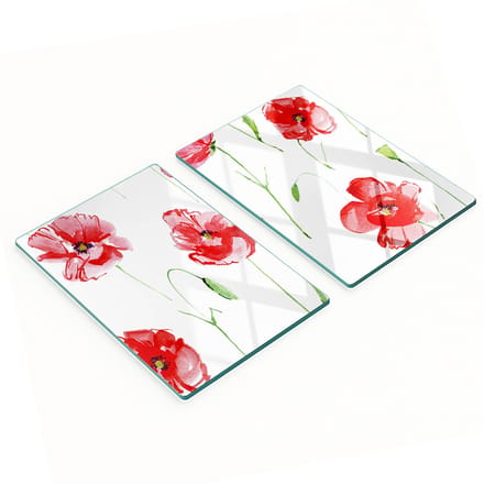 Multifunctionele decoratieve keukenplanken van gehard glas, Maki, 2x40x52 cm