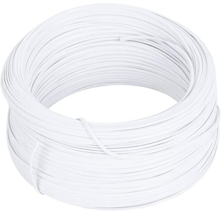 Gegalvaniseerd Ijzerdraad - Wit Binddraad - Tuinieren Kabelopslag - Buigbaar Platte Draad - 055 Mm - Wit