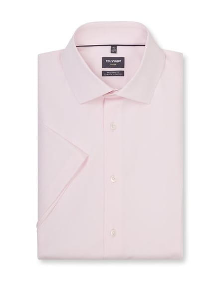 OLYMP Luxor 24/Seven Overhemd, Modern Fit, Global Kent, Roze