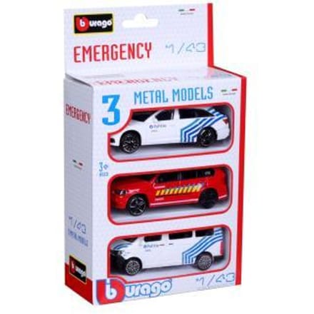 Bburago Reddingsdiensten België 1:43 3-pack Auto's op schaal