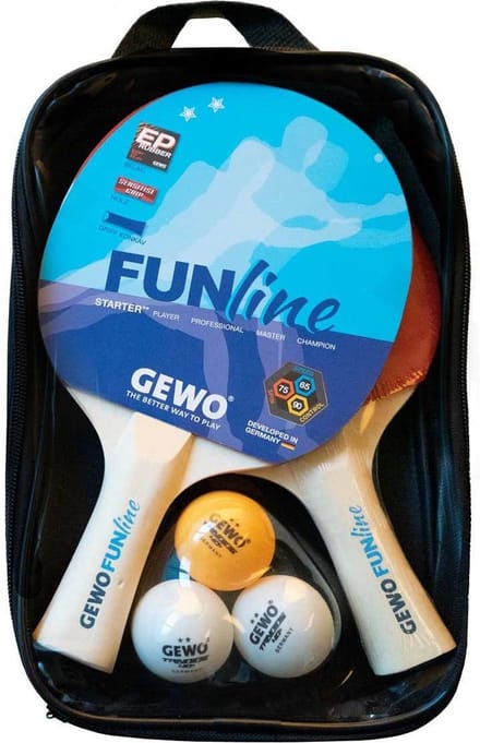 Gewo Tafeltennisset Double Fun - 2 Bats + 3 Ballen