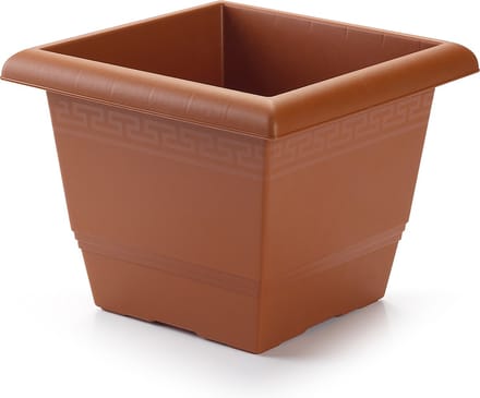 Plasticforte Plantenbak terra cotta 31 x 31 x 24 cm - Bloempot bak vierkant van kunststof