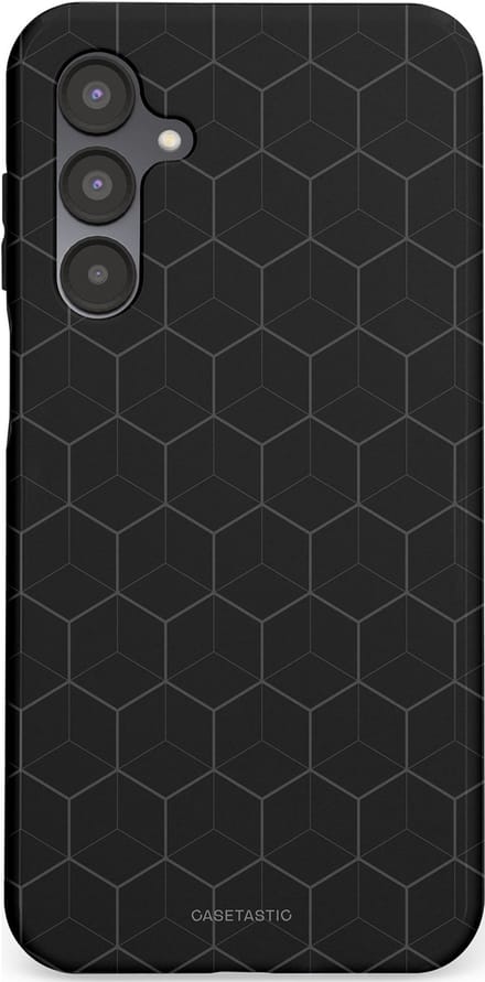 Casetastic hoesje geschikt voor Samsung Galaxy A16 - Dubbellaagse bescherming - Hexago - Fashion Case - Zwart