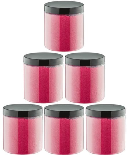 Scrubzout Fruity melon - 300 gram - Pot met zwarte deksel - set van 6 stuks - Hydraterende Lichaamsscrub
