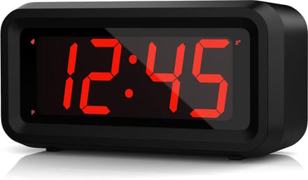 Digitale wekker met groot LED-display en batterijvoeding - Draadloos en compact