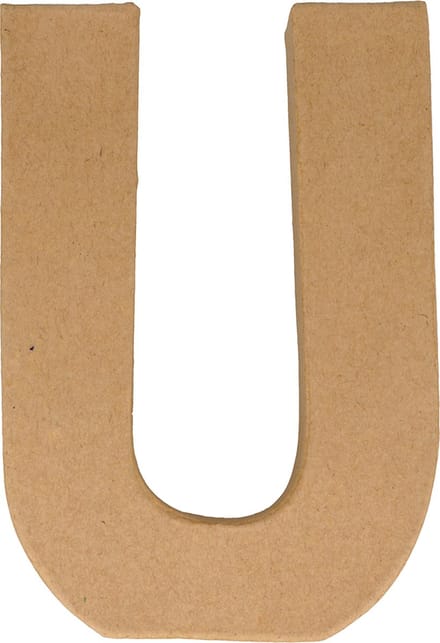 Artemio letter U papier-maché 15 cm