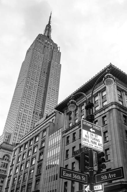 Foto op Canvas, Empire State  (120x80cm)