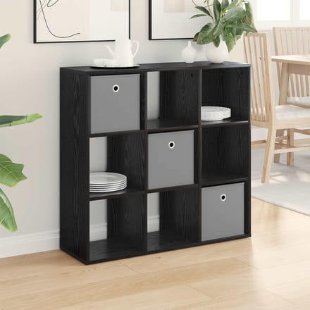 vidaXL - Dressoir - Zwart - Eiken - 88,5 - x - 29 - x - 84,5 - cm