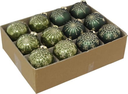 Glazen kerstbal - zeer luxe en decoratief - 24 stuks