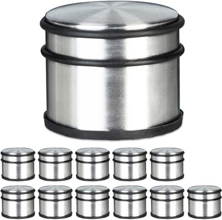 12x deurstopper 1 kg - XL deurvastzetter - deurbuffer - deurstop verchroomd