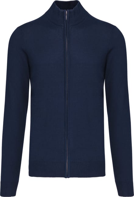 Kariban Heren cardigan met rits K961 - Navy - S