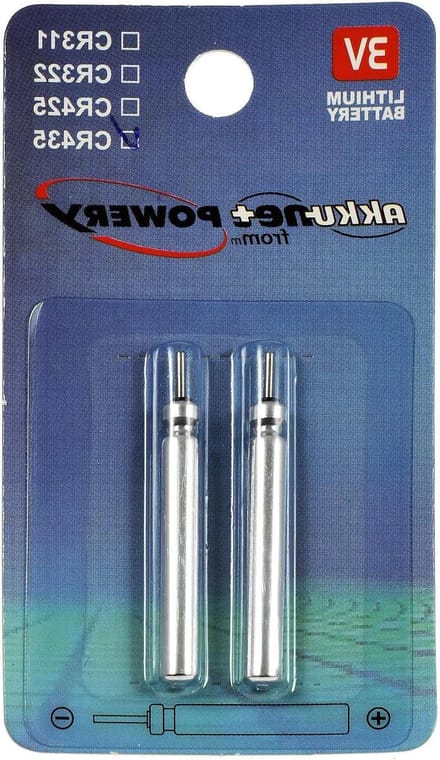 Staafbatterij CR435 - Visdobber batterij - Vissen met beetmelder - Lithium technologie - 35 mm lengte - Silver
