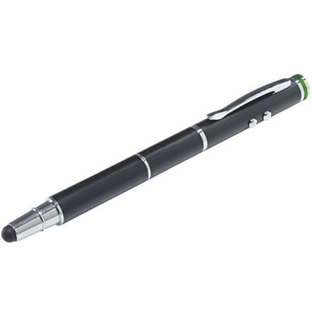 Leitz 4-in-1 stylus met pen - soft tip - laser pointer en led lamp - zwart