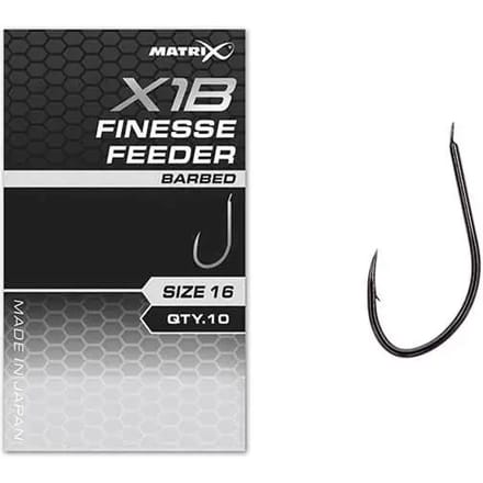 Matrix X1B Finesse Feeder Spade-Barbed (10 pcs) - Maat : 14