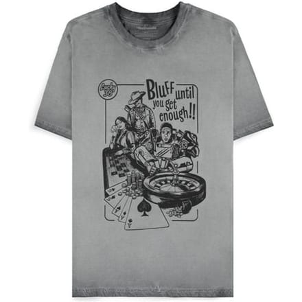 Fallout - Gaming T-shirt - Bluff until you get enough!! - S tot XXL - voor Mannen - grijs